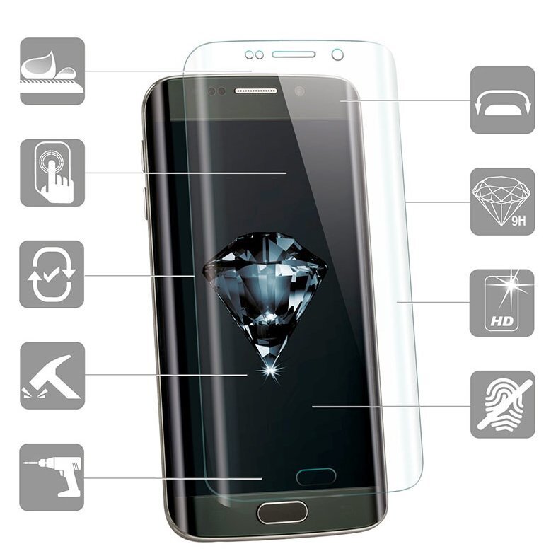 Karastatud iPhone X / XS valge ekraanikaitseklaas цена и информация | Ekraani kaitseklaasid ja kaitsekiled | hansapost.ee