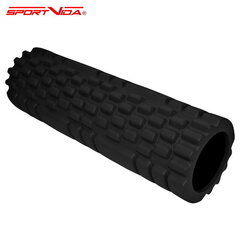 Валик для фитнеса - массажный ролик SportVida EVA (45 см длина / 14 см диаметр), черный цена и информация | Аксессуары для массажа | hansapost.ee