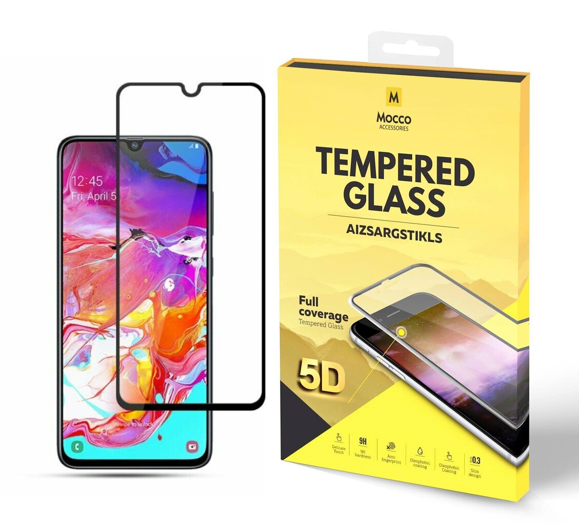 Mocco Full Glue 5D Signature Edition Tempered Glass Full Coverage with Frame Samsung A805 Galaxy A80 Black цена и информация | Ekraani kaitseklaasid ja kaitsekiled | hansapost.ee