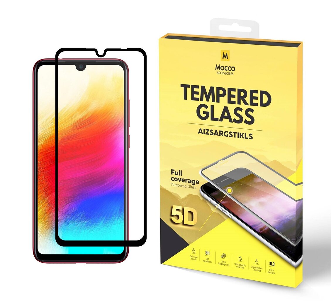 Mocco Full Glue 5D Signature Edition Tempered Glass Full Coverage with Frame Xiaomi Redmi 7 Black цена и информация | Ekraani kaitseklaasid ja kaitsekiled | hansapost.ee