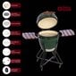 Keraamiline grill TunaBone Kamado classic M, 55 cm, roheline цена и информация | Grillid | hansapost.ee