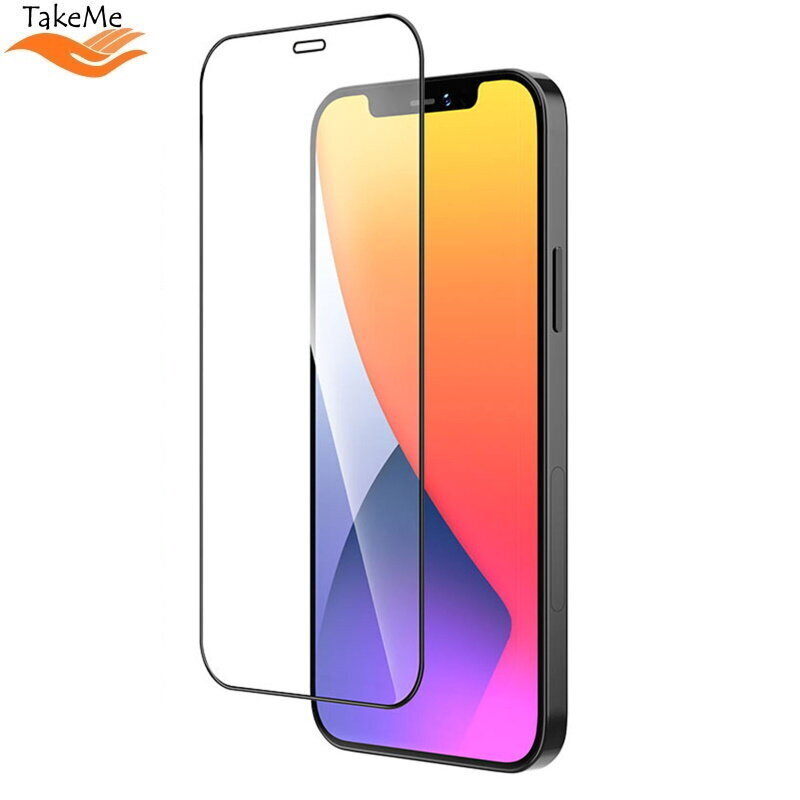 Kaitseklaas TakeMe Hard Ceramic Full Surface Screen Protector Glass, sobib Apple iPhone 12/iPhone 12 Pro цена и информация | Ekraani kaitseklaasid ja kaitsekiled | hansapost.ee