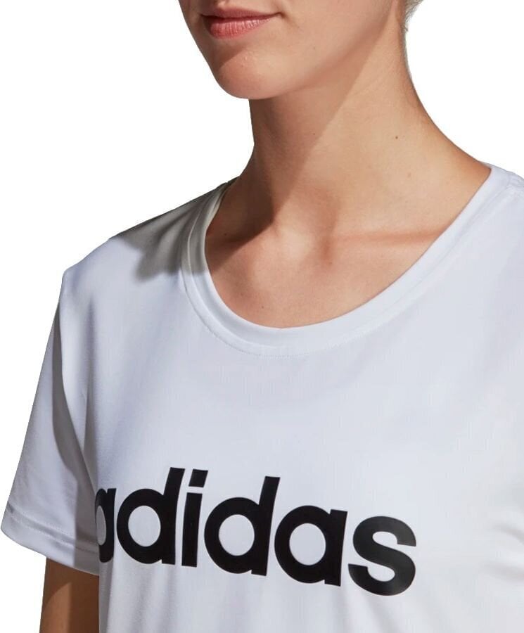 Naiste spordisärk Adidas W D2M Logo Tee W, valge hind ja info | Spordiriided naistele | hansapost.ee