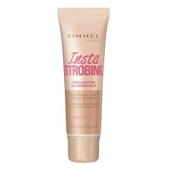 Sära andev toode Rimmel Insta Strobing 25 ml, 002 Gold Glow hind ja info | Päikesepuudrid ja põsepunad | hansapost.ee