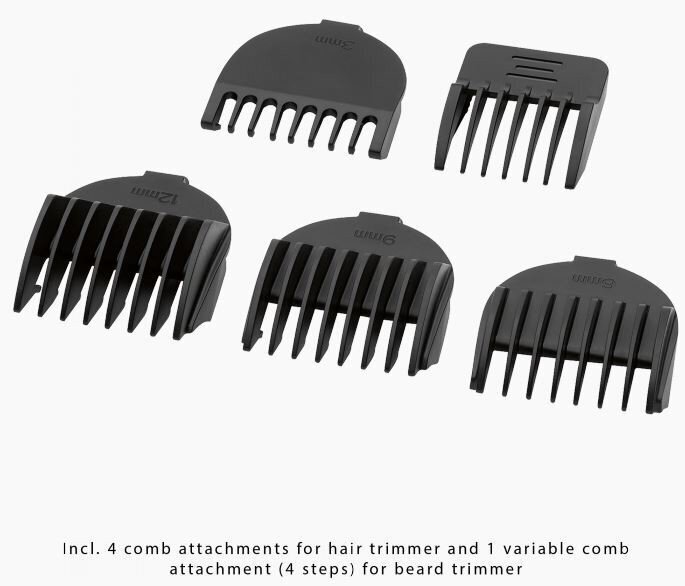 Juukse- ja habemetrimmer 5in1 PCBHT3014, must/ hõbedane цена и информация | Pardlid | hansapost.ee