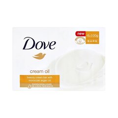 Крем-мыло Dove Cream Oil Beauty Bar, с аргановым маслом, 4 x 100 г цена и информация | Мыло | hansapost.ee