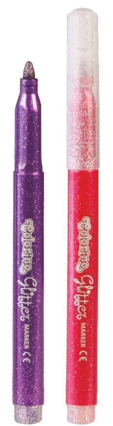 COLORINO CREATIVE Glitter markerid, 6 värvi, 65641PTR hind ja info | Kunstitarbed, voolimise tarvikud | hansapost.ee