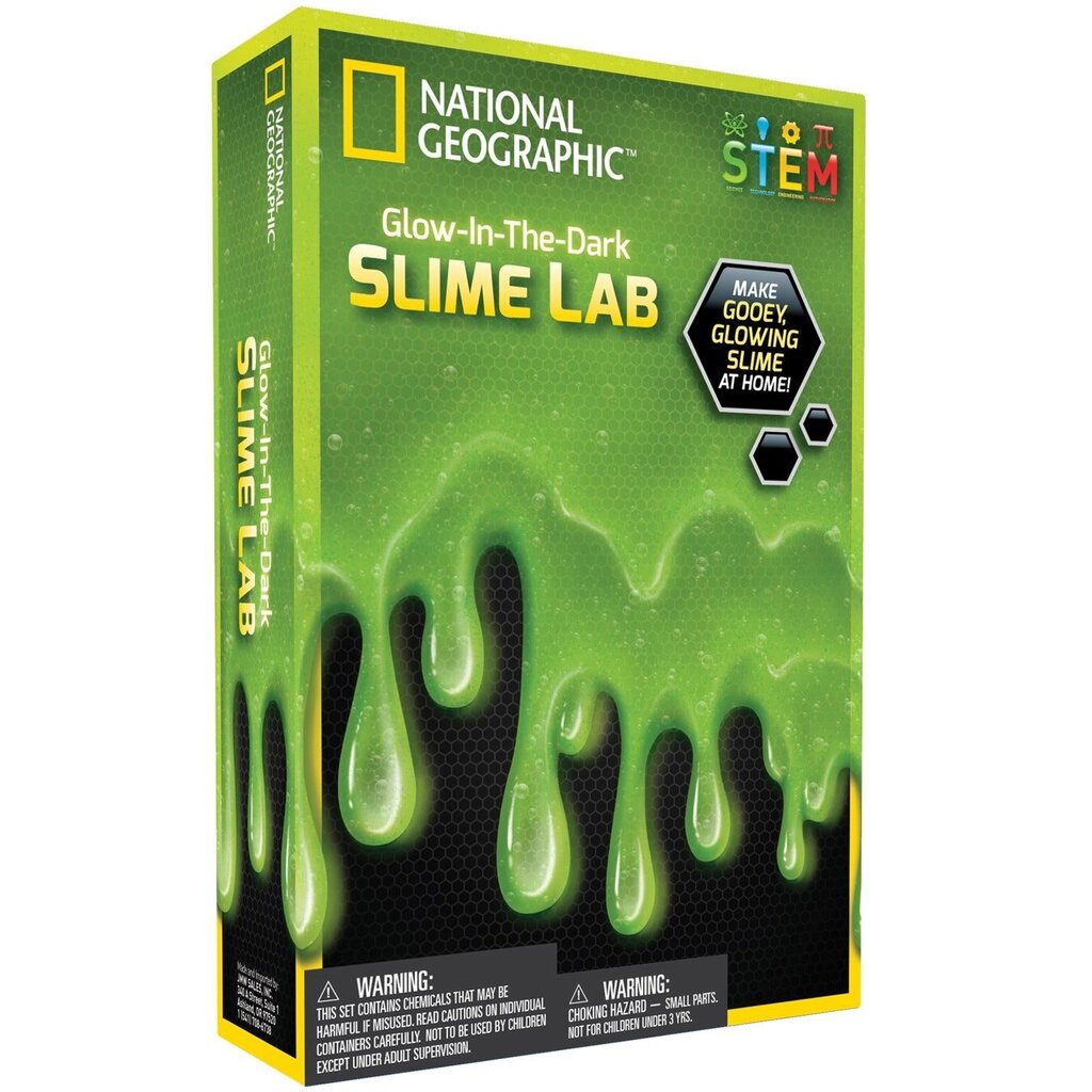 Lima komplekt National Geographic Slime, NGSLIME, roheline цена и информация | Kunstitarbed, voolimise tarvikud | hansapost.ee