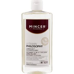 Toniseeriv mitsellaarvesi Mincer Pharma Vitamins Philosophy Nr.1011 250 ml hind ja info | Näopuhastusvahendid | hansapost.ee