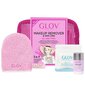 Reisikomplekt Glov Pink: meigieemalduskinnas On-The-Go + meigipuhastuskinnas Quick Treat + meigieemalduskinda puhastaja Magnet Cleanser + kosmeetikakott цена и информация | Näopuhastusvahendid | hansapost.ee