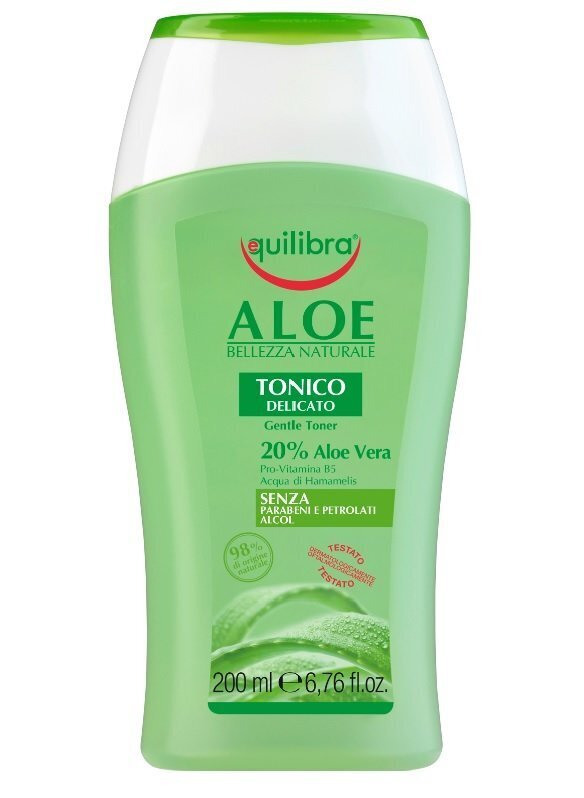 Näotoonik aaloeekstraktiga Equilibra Gentle Toner 200 ml цена и информация | Näopuhastusvahendid | hansapost.ee