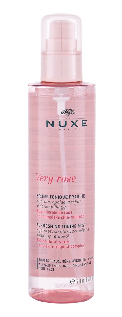 Toniseeriv näosprei Nuxe Very Rose 200 ml hind ja info | Näopuhastusvahendid | hansapost.ee