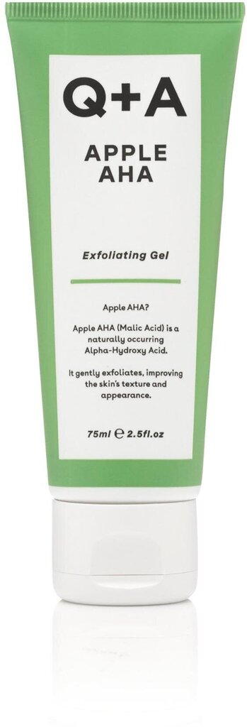 Kooriv näogeel Q + A Apple Aha, 75 ml hind ja info | Näopuhastusvahendid | hansapost.ee