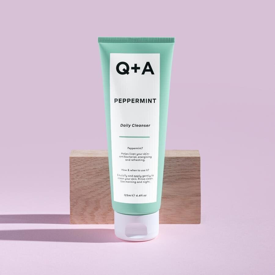 Näopesu Q+A Peppermint, 125 ml цена и информация | Näopuhastusvahendid | hansapost.ee