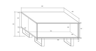 Laud King 08, tumepruun/valge price and information | Coffee tables | hansapost.ee