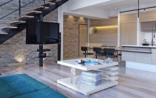Kohvilaud Messa, läikiv valge цена и информация | ADRK Furniture Мебель для гостиной | hansapost.ee