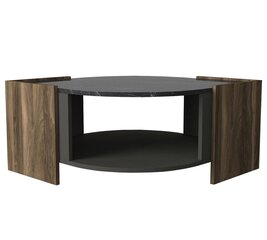 Журнальный столик Kalune Design Marbel, коричневый/серый/черный цена и информация | Журнальные столики | hansapost.ee