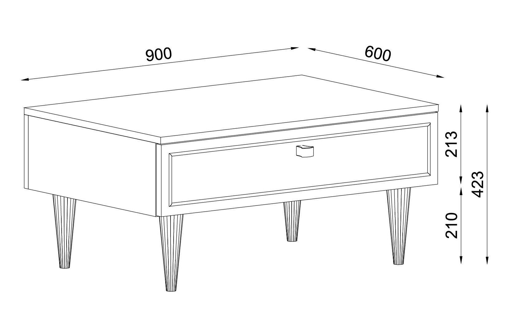 Kohvilaud Kalune Design Ravenna, valge/must hind ja info | Diivanilauad | hansapost.ee