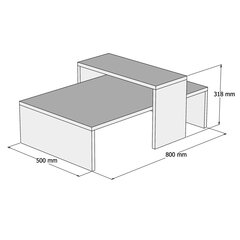 Kohvilaud Kalune Design Glow, pruun/hall hind ja info | Diivanilauad | hansapost.ee