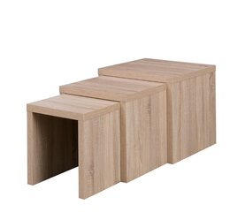 Комплект из 3-х столов ADRK Furniture Basel, цвет дуба цена и информация | Журнальные столики | hansapost.ee