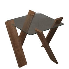 Кофейный столик Roman Mini, прозрачный/коричневый цена и информация | Журнальные столики | hansapost.ee