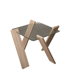 Кофейный столик Roman Mini, прозрачный/светло-коричневый цена и информация | Журнальные столики | hansapost.ee