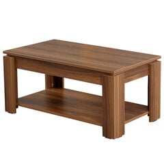 Кофейный столик Shelf, темно - коричневый цена и информация | Журнальные столики | hansapost.ee