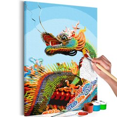Картина по номерам Цветной дракон 60х40 см. 40x60 см цена и информация | Живопись по номерам | hansapost.ee