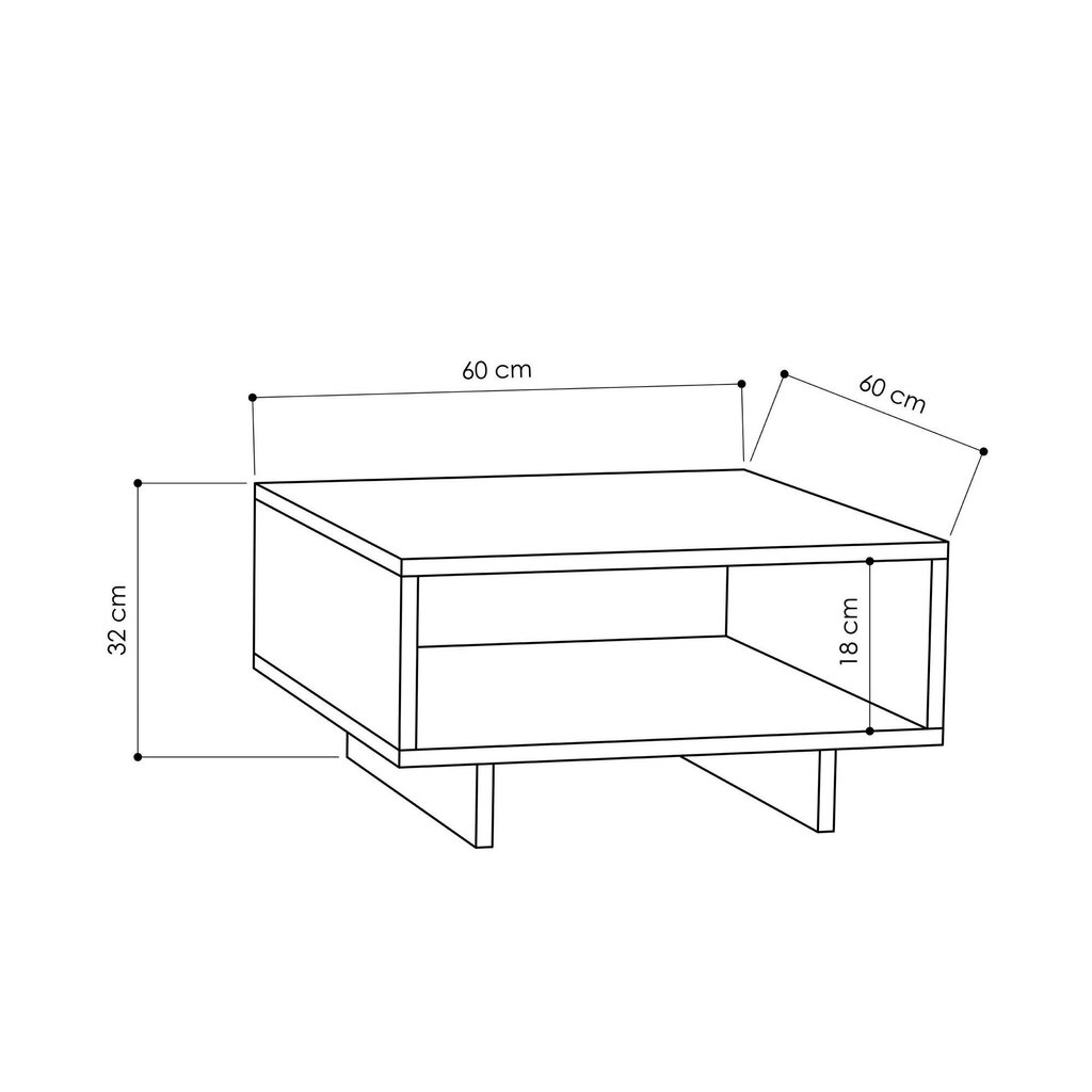 Diivanilaud Kalune Design, 855, valge/hall hind ja info | Diivanilauad | hansapost.ee