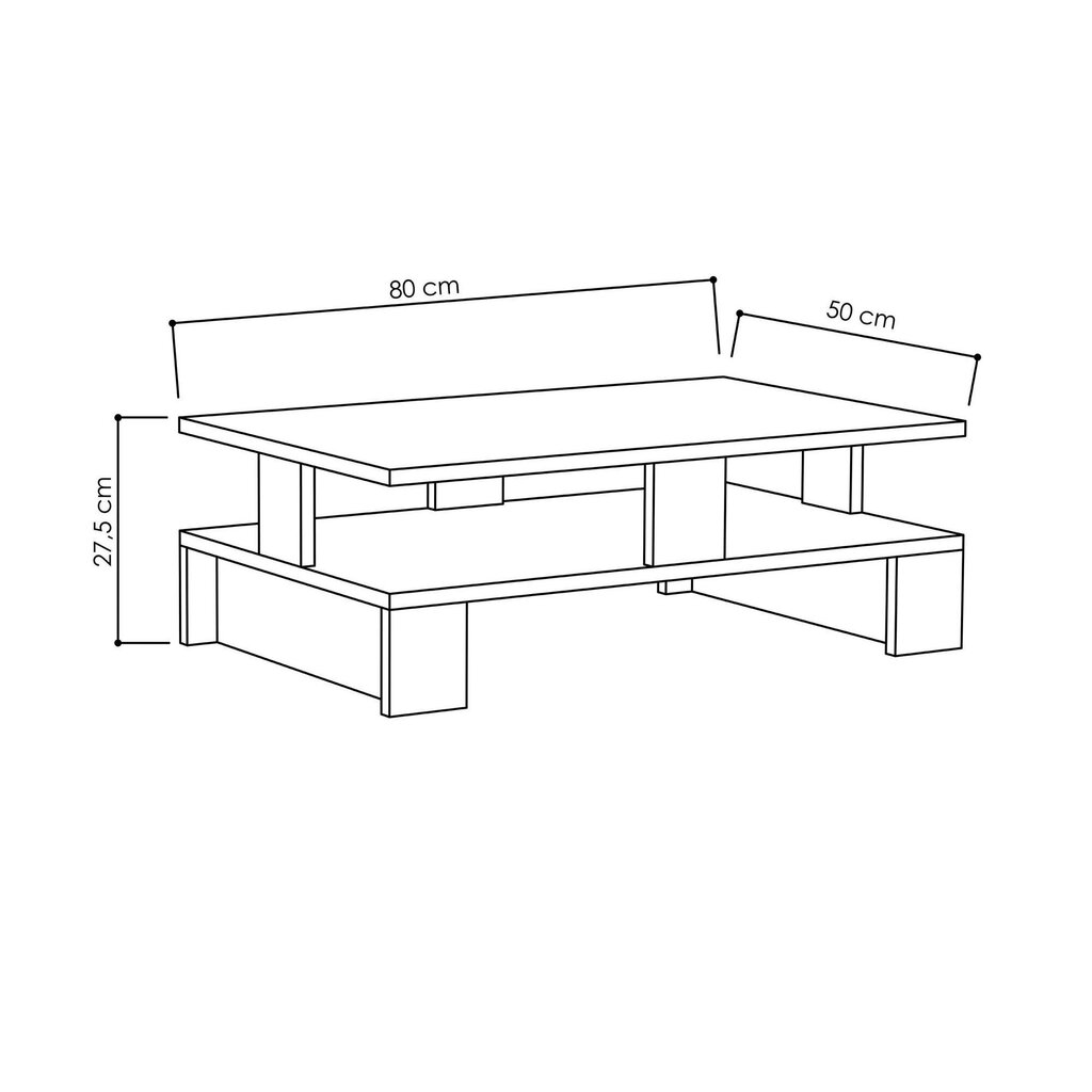 Diivanilaud Kalune Design 855, pruun hind ja info | Diivanilauad | hansapost.ee