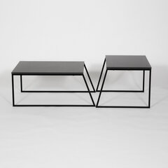 Набор из 2-х журнальных столиков Kalune Design 855, черный/темно-серый цена и информация | Журнальные столики | hansapost.ee