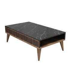 Кофейный столик Kalune Design 845, коричневый/черный цена и информация | Журнальные столики | hansapost.ee