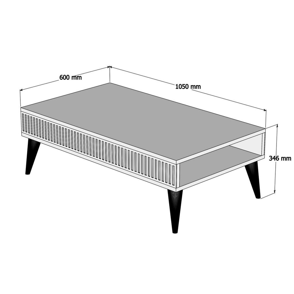 Diivanilaud Kalune Design 845, pruun/must hind ja info | Diivanilauad | hansapost.ee