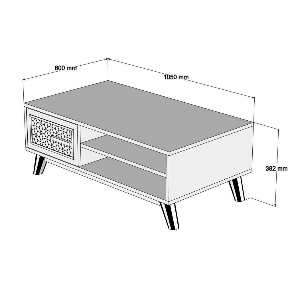 Diivanilaud Kalune Design 845(IV), pruun/kollane hind ja info | Diivanilauad | hansapost.ee