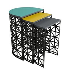 Набор из 3-х журнальных столиков Kalune Design 845(IV), разноцветный цена и информация | Журнальные столики | hansapost.ee