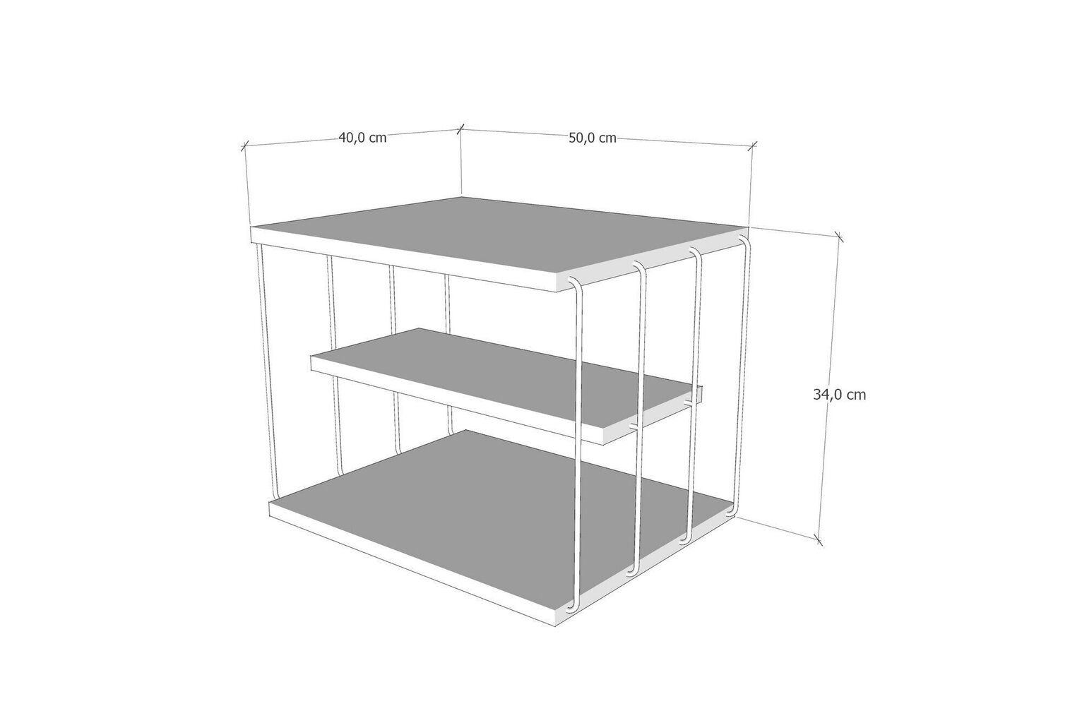 Diivanilaud Kalune Design 854, tumehall цена и информация | Diivanilauad | hansapost.ee