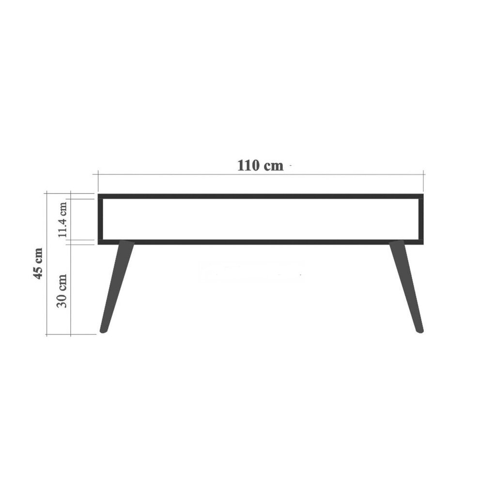 Diivanilaud Kalune Design 869, helepruun/punane цена и информация | Diivanilauad | hansapost.ee