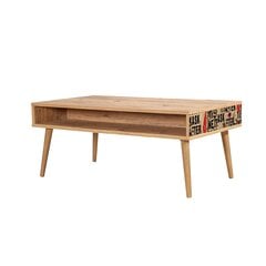 Кофейный столик Kalune Design 869, светло-коричневый/красный цена и информация | Журнальные столики | hansapost.ee