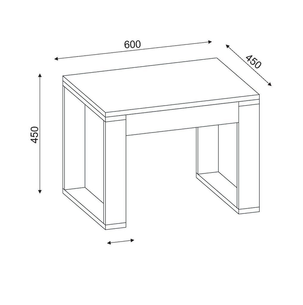 Diivanilaud Kalune Design 731, beež/valge цена и информация | Diivanilauad | hansapost.ee