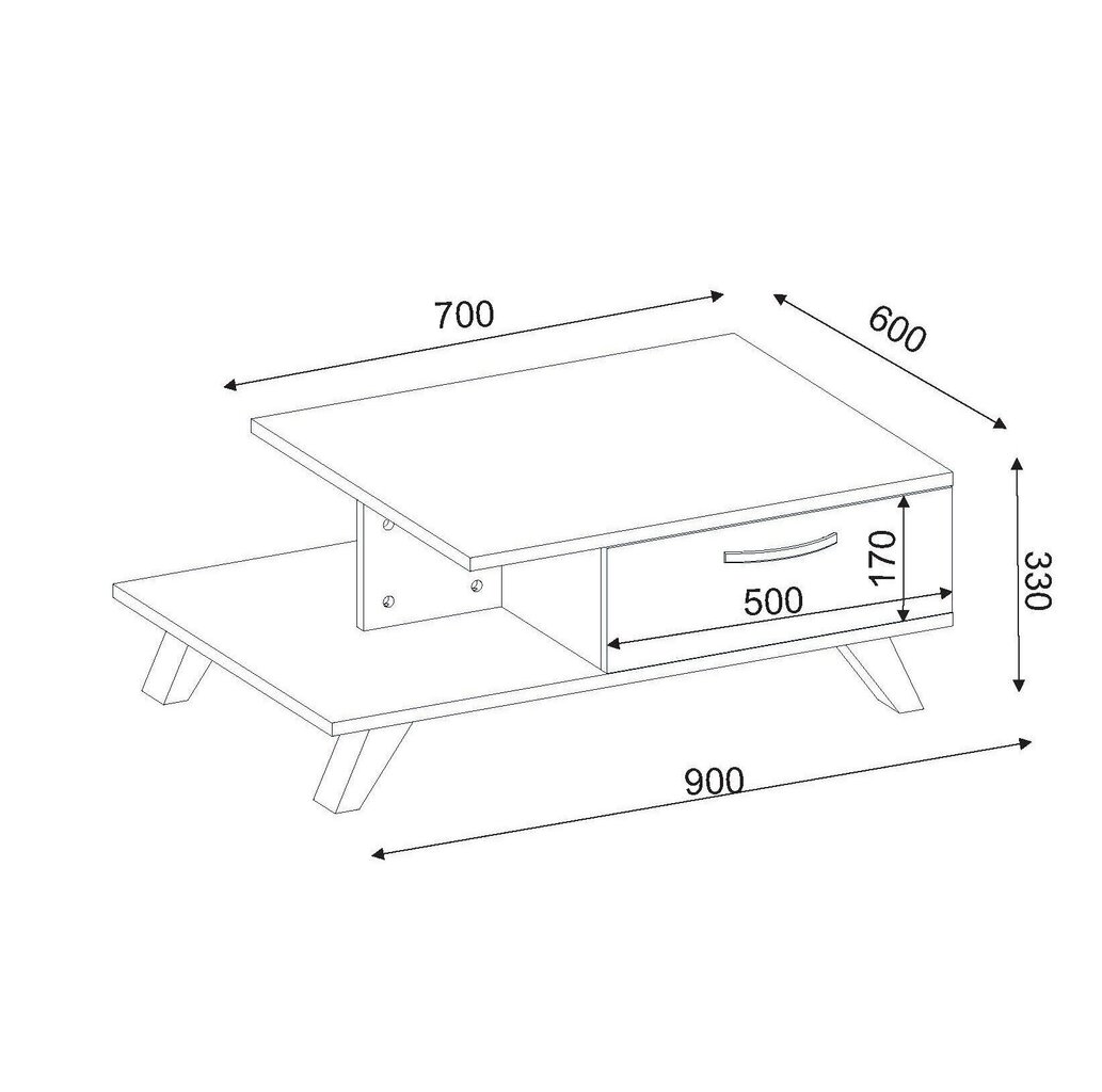 Diivanilaud Kalune Design 731, beež цена и информация | Diivanilauad | hansapost.ee