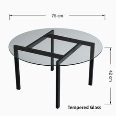 Кофейный столик Kalune Design Balance 2, черный цена и информация | Журнальные столики | hansapost.ee