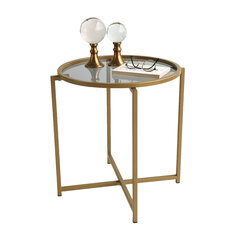 Кофейный столик Kalune Design S407K, золотистый цена и информация | Журнальные столики | hansapost.ee