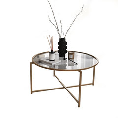 Кофейный столик Kalune Design Gold Sun 2, золотистый цена и информация | Журнальные столики | hansapost.ee