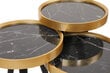 3-laua komplekt Kalune Design Lyle, must/kuldne цена и информация | Diivanilauad | hansapost.ee