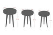 3-laua komplekt Kalune Design Lyle, must/kuldne hind ja info | Diivanilauad | hansapost.ee