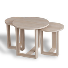 Комплект из 3-х журнальных столиков Kalune Design Mira, коричневый цена и информация | Журнальные столики | hansapost.ee