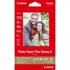 Canon фотобумага PP-201 10x15 глянец, 275г 50 листов цена и информация | Аксессуары для принтера | hansapost.ee