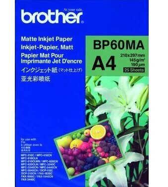 Fotopaber Brother BP60MA A4 Matt (25 tk), BP60MA hind ja info | Printeritarvikud | hansapost.ee