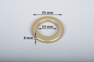 Кольца компрессионные для штор 35мм, цвет матовое золото, 10 шт. цена и информация | Занавески | hansapost.ee