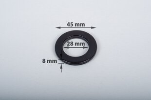 Кольца компрессионные для штор 28мм, черные, 10 шт. цена и информация | Занавески | hansapost.ee